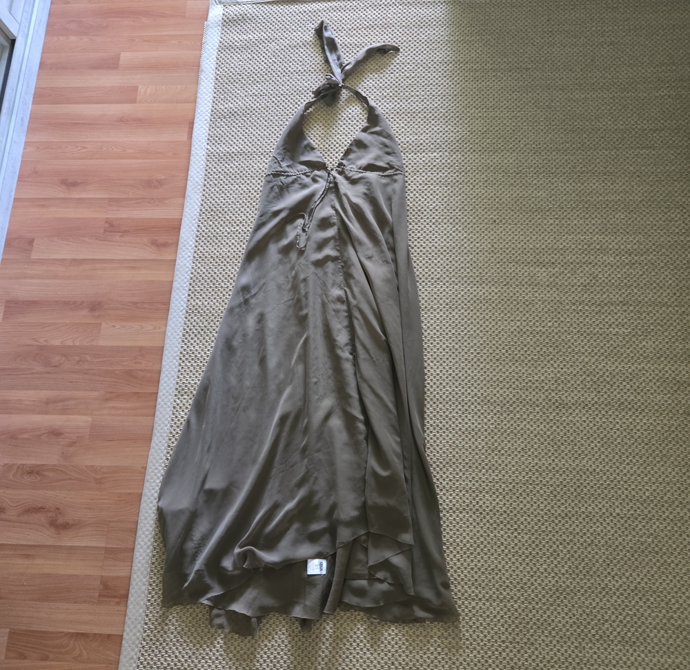 ASOS Olive Halter Maxi Dress